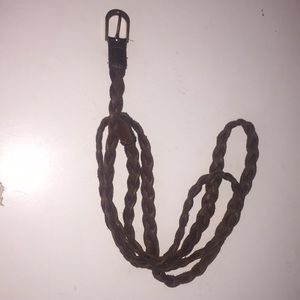 brown woven belt